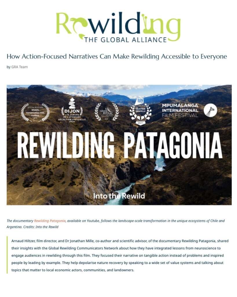 Article du Global Rewilding Alliance sur Rewilding Patagonia